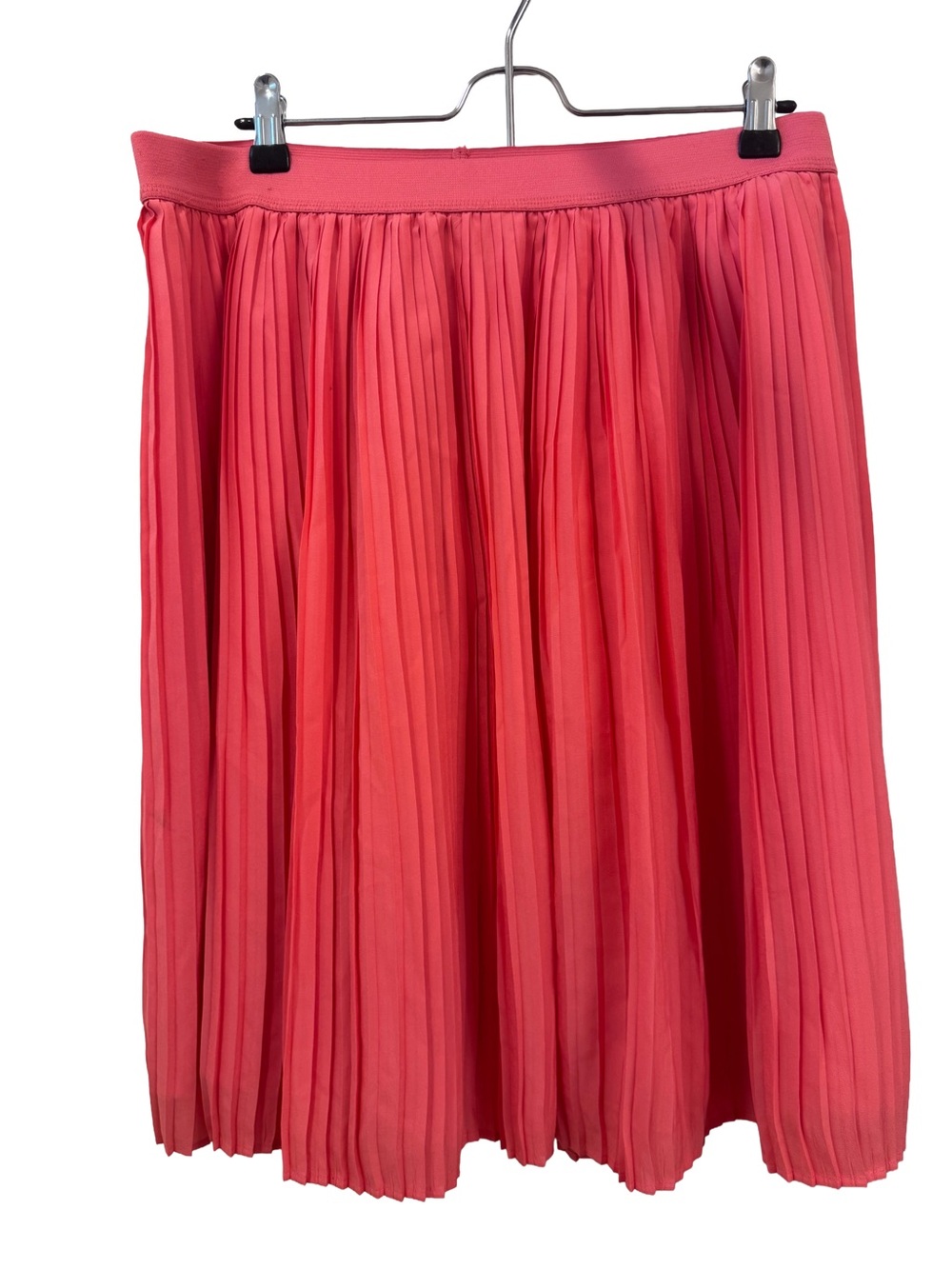 Merona Coral Pink Accordion Pleated elastic waist A-Line skirt Large